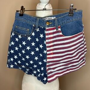 American Flag Denim Shorts Size 27 from American Apparel